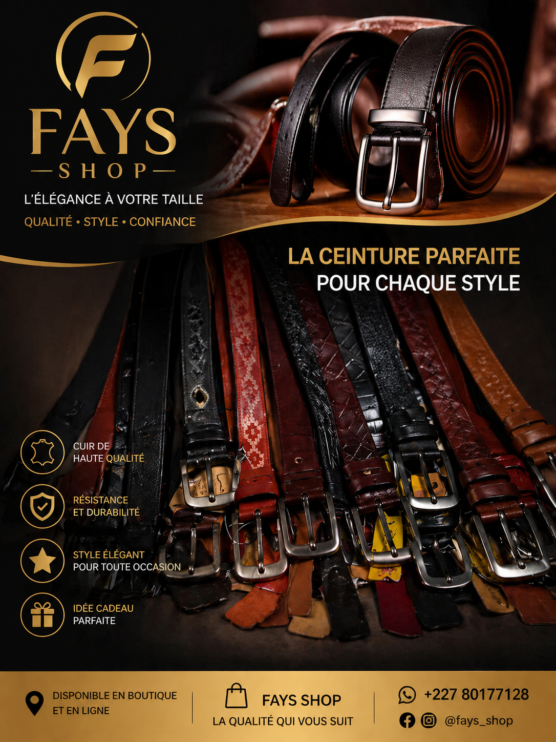 Ceinture cuir authentique